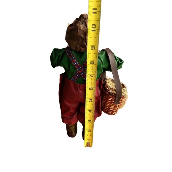 Fabric Mache Christmas Santa Claus Vacation 11” Figurine Holiday Cabincore Fish - Picture 11 of 14